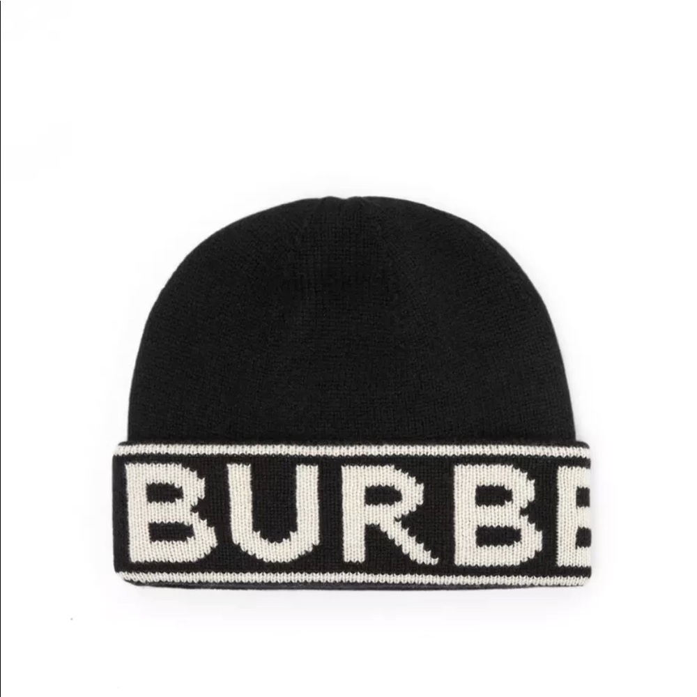 Burberry unisex black beanie